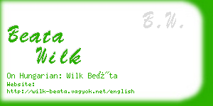 beata wilk business card